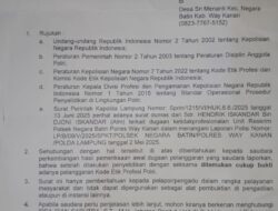 Polsek Negara Batin Polres Way Kanan Terbitkan SP3 Kasus Dugaan Percobaan Pembunuhan Anak, Keluarga Korban Lapor Propam