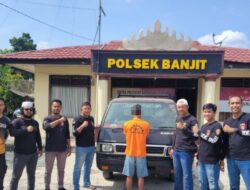 Polsek Banjit Amankan Pelaku Diduga Curat Mobil Pick Up L300