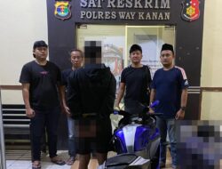 Polres Way Kanan Amankan Pelaku Penipuan dan Penggelapan Sepeda Motor