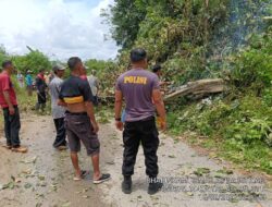 Warga Lingkungan 7 Pasar Lama Gotong Royong Bersihkan Akses Jalan dan Pos Kamling
