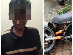 Polisi Amankan Pelaku Curat Bawa Sepeda Motor Saat Laka Tunggal di Baradatu