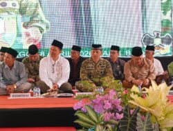 Danrem 043Gatam Dampingi Pangdam XXI/RI Halal Bihalal Bersama Ulama dan Masyarakat Lampung Tengah.