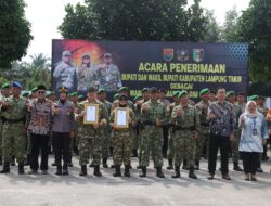 Dandim 0429/Lamtim Pimpin Pengukuhan Bupati dan Wabup Jadi Warga Kehormatan Kodim