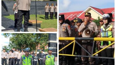 Tingkatkan Kesiapsiagaan Personel, Polres Way Kanan Gelar Sispam Mako