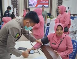 Sinergi Sidokkes Dan Bhayangkari Polres Tulang Bawang Gelar Bakti Kesehatan Gratis Untuk Masyarakat