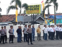 Polres Mesuji Bersama TNI dan Stakeholder Gelar Apel Pasukan Pengamanan Kunjungan Presiden ke-7