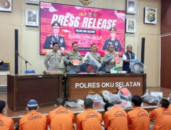 Polres OKU Selatan Ungkap 10 Kasus Kriminal, 13 Pelaku Diamankan