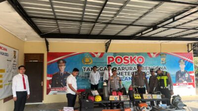 WASPADA DAN SIAP, TANGGAP DARURAT POLRES TULANG BAWANG PERIKSA KESIAPAN ALAT DAN PANTAU TITIK RAWAN BENCANA