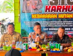 Sambangi Desa Sidodadi Buay Pemaca, Kapolres OKUS Sosialisasikan Karhutla