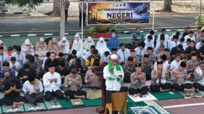 Gandeng Berbagai Pihak, Polres OKUS Gelar Shalat Istisqa