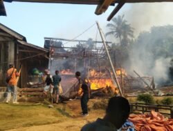 Satu Rumah Terbakar di Warkuk Ranau Selatan, Seorang Warga Meninggal Dunia