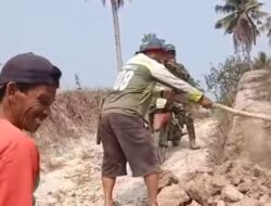 Kades BAJ Pimpin Langsung Swadaya Pembuatan Jalan Menuju Lokasi Pembangunan SD