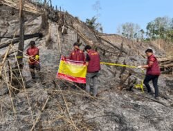 Polres OKU Selatan Ground Check Hotspot Karhutla di Buay Pemaca, 1,5 Hektare Lahan Terbakar