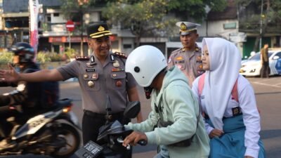 Kapolres Jombang Pantau Kring Pagi, Tekankan Pelayanan Humanis dan Tertib Lalu Lintas