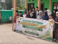 Kemenag OKUS Lepas Kontingen PORSADIN ke Palembang, Santri Diminta Tampil Percaya Diri dan Sportif