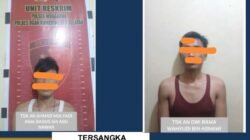 Sat Reskrim Polres OKUS Bekuk Dua Pelaku Pencurian Getah Karet di Desa Pendagan